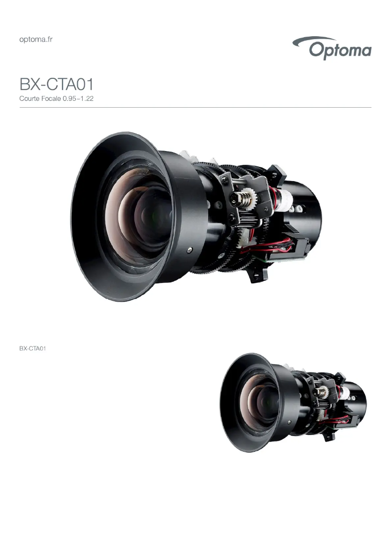 Page 1 de la notice Manuel utilisateur Optoma BX-CTA01