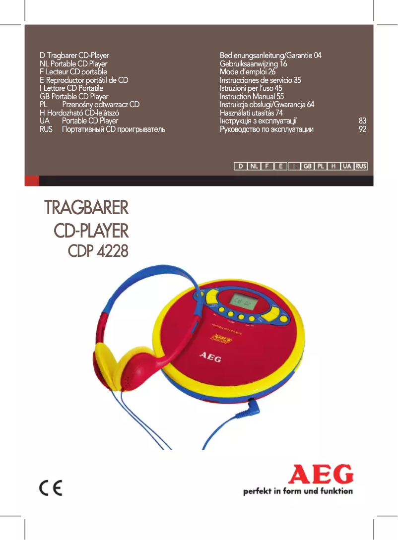 Imagen de la primera página del manual del dispositivo CDP 4228