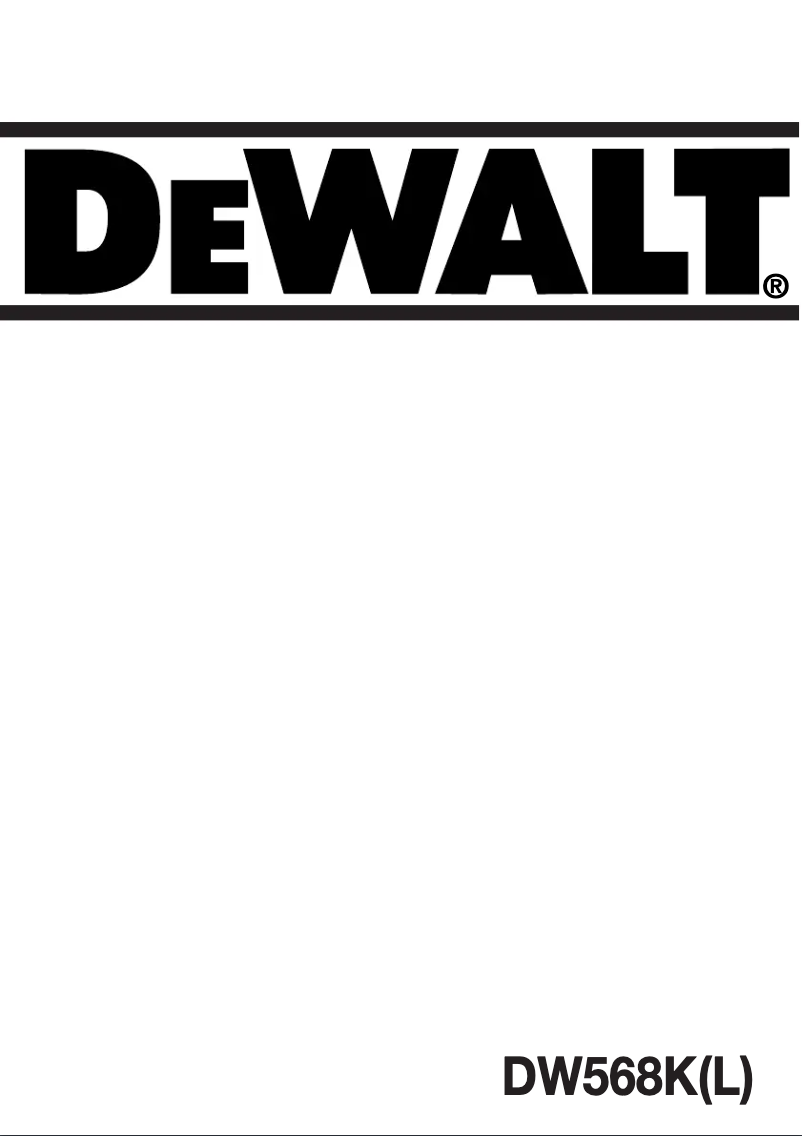Página 1 del manual Manual de usuario DeWalt DW568K