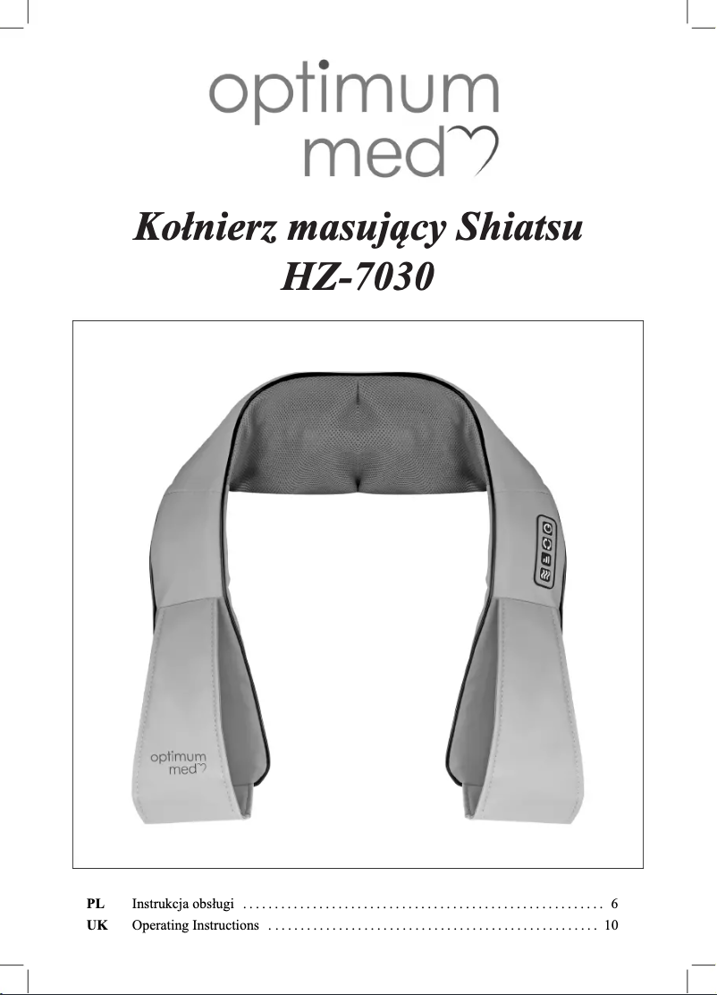 Page 1 de la notice Manuel utilisateur Optimum HZ-7030