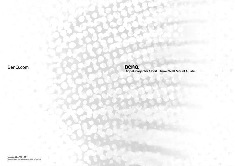 Page 1 de la notice Manuel utilisateur BenQ MW851UST