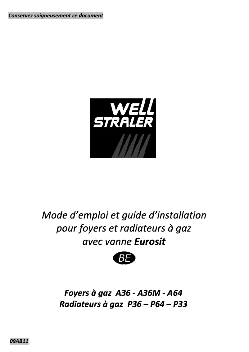 Page n°1 - Manuel utilisateur Well Straler P64
