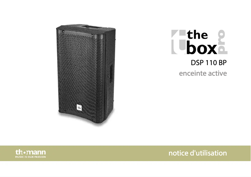 Image de la première page du manuel de l'appareil DSP 110 BP