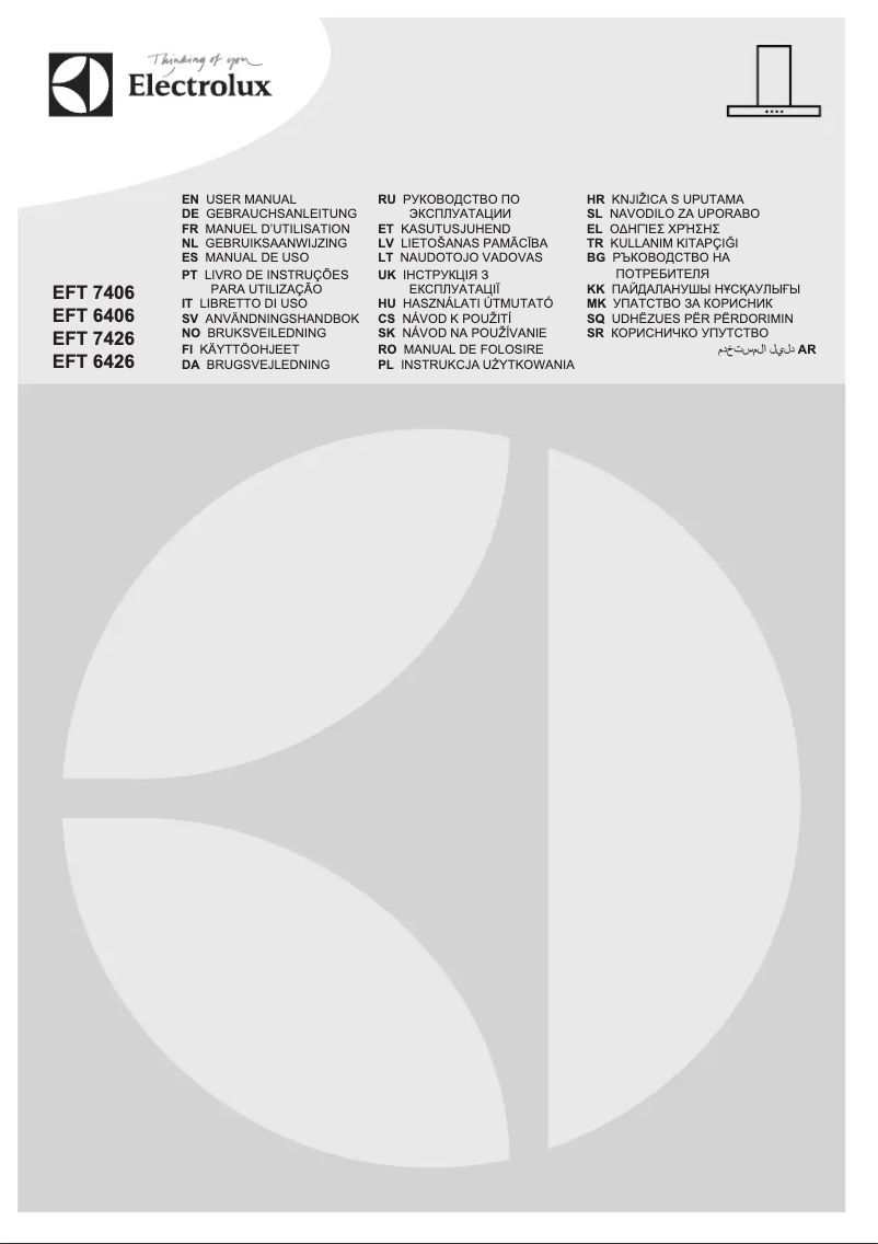 Page 1 de la notice Manuel utilisateur Electrolux EFT7406/S