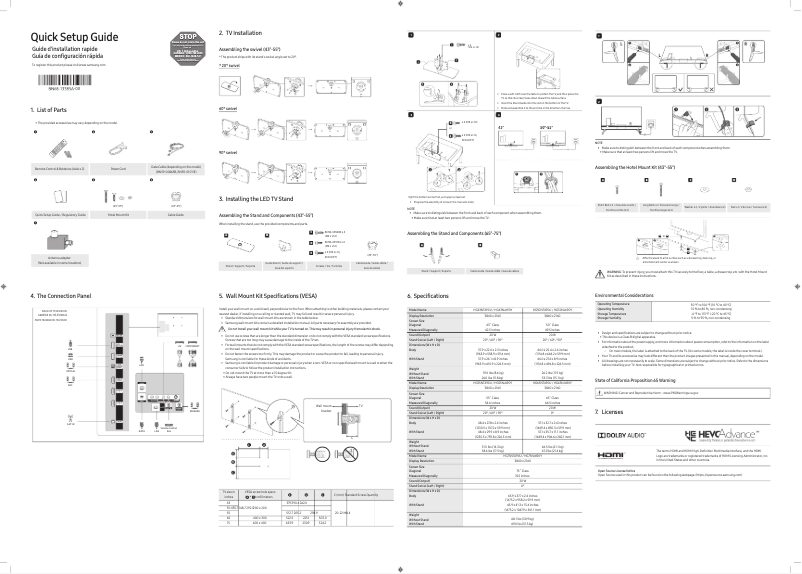 Página 1 del manual Manual de usuario Samsung HG43NJ690YF