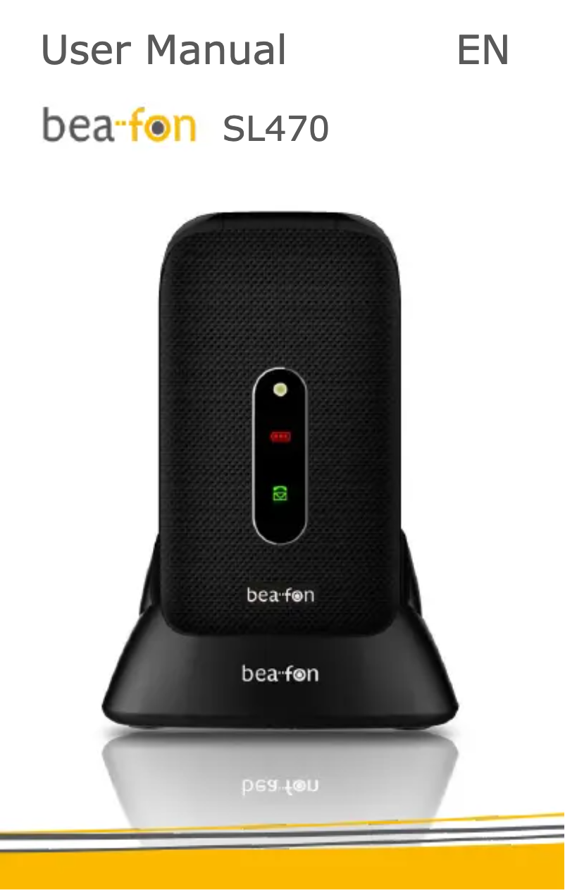 Page 1 de la notice Manuel utilisateur Bea-fon SL470