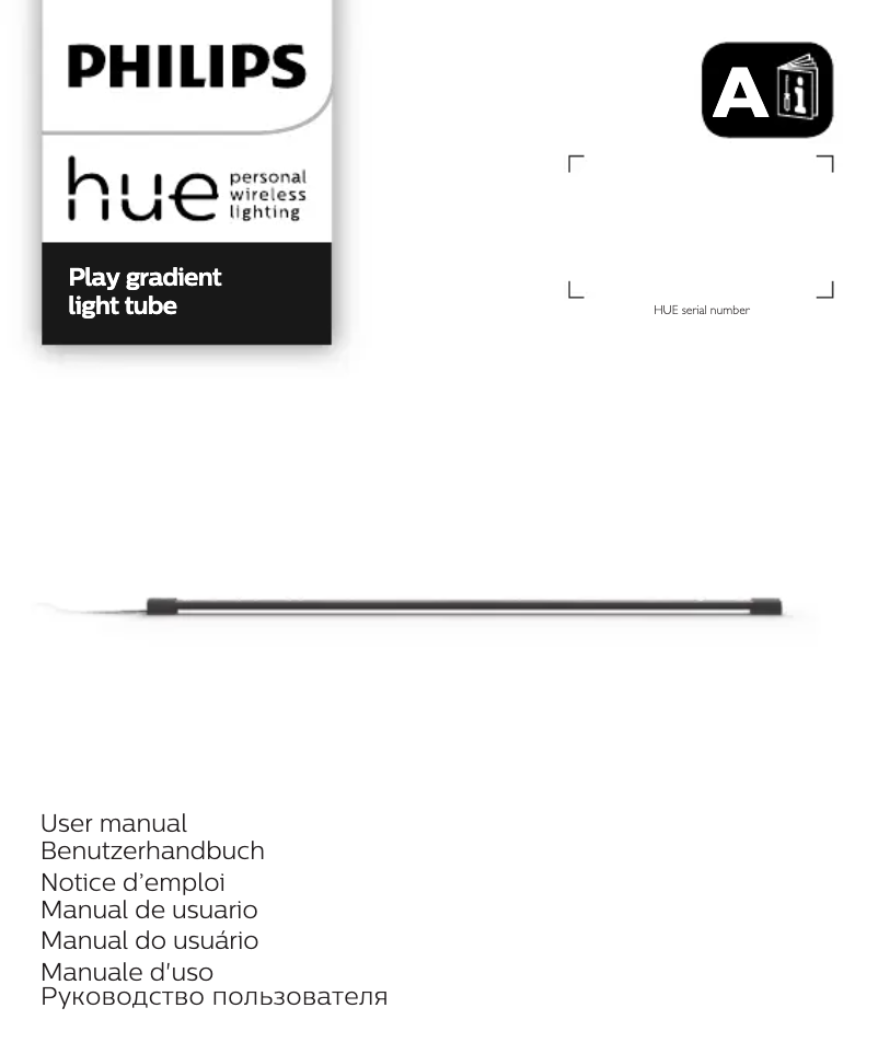 Image de la première page du manuel de l'appareil Hue Play Gradient Light Tube