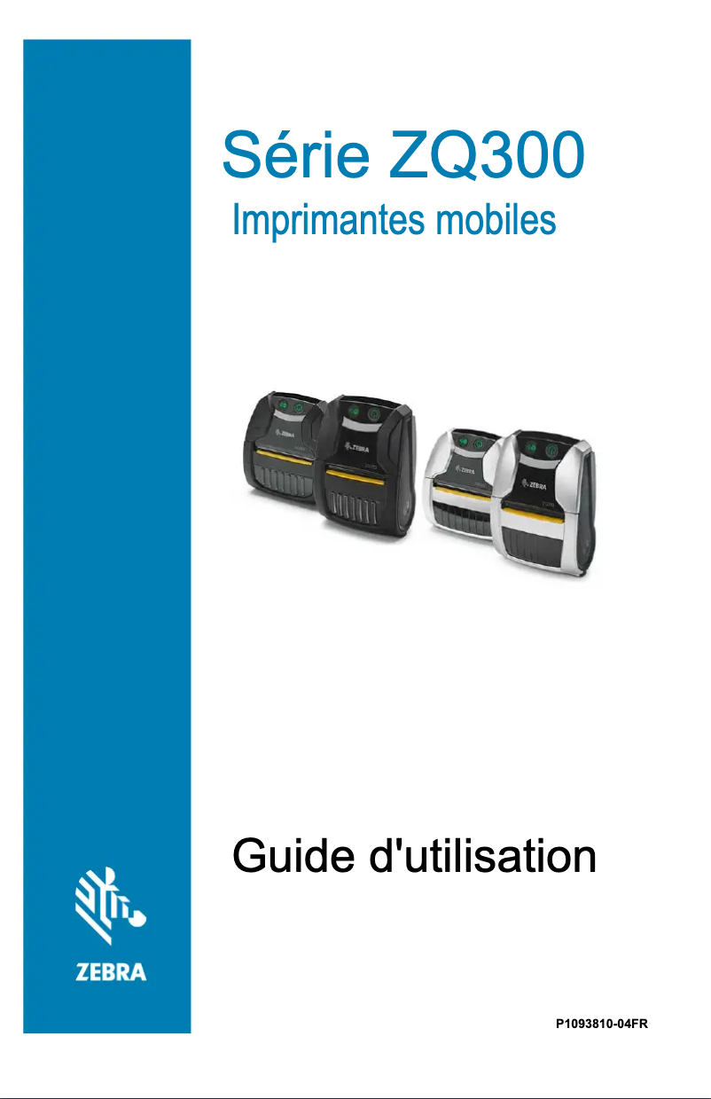 Page 1 de la notice Manuel utilisateur Zebra ZQ300