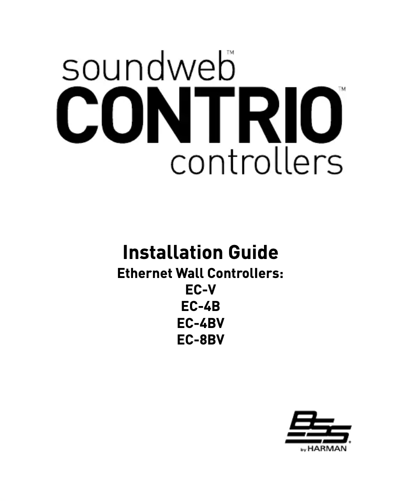 Page 1 de la notice Manuel utilisateur BSS Audio Soundweb Contrio EC-4B
