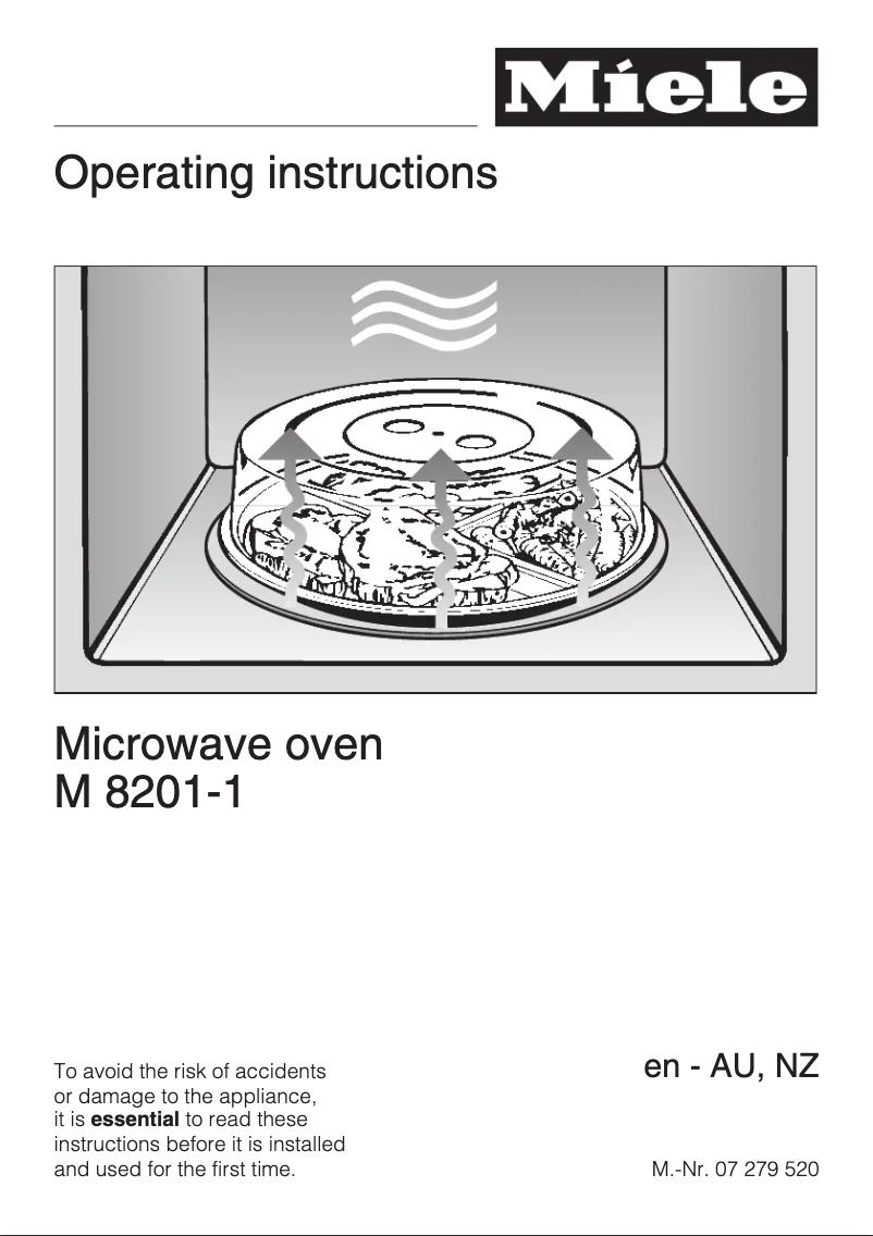 Page n°1 - Manuel utilisateur Miele M 8201-1