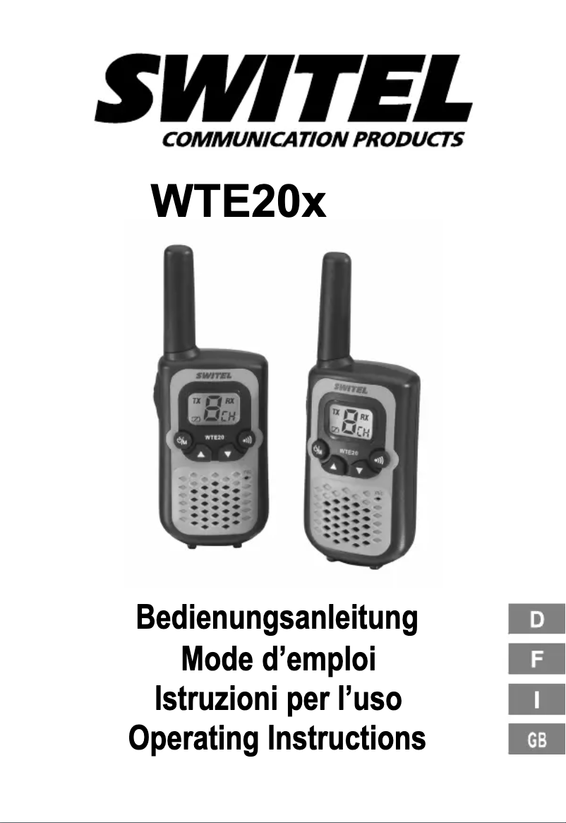 Page 1 de la notice Manuel utilisateur Switel WTE203