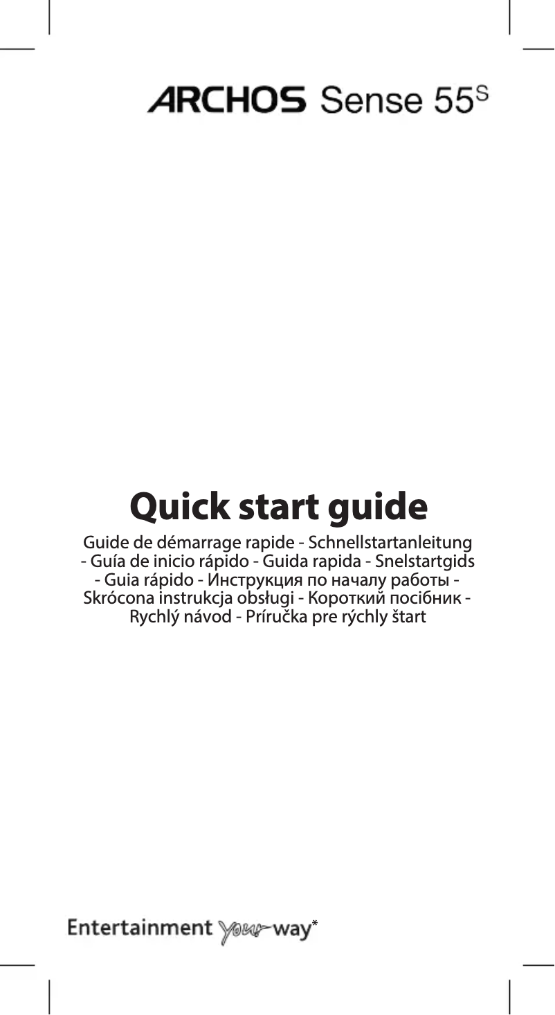 Page 1 de la notice Manuel utilisateur Archos Sense 55S