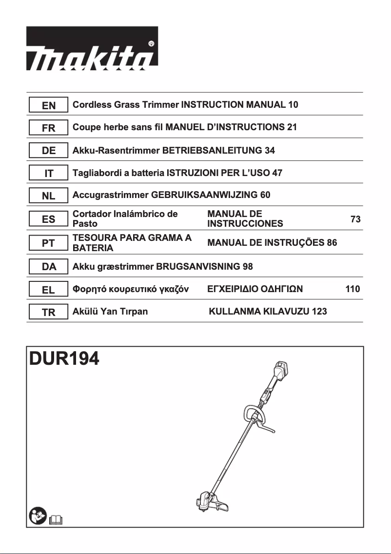 Image de la première page du manuel de l'appareil DUR194