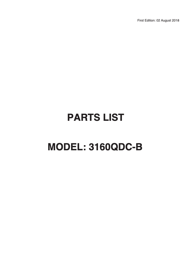 Image de la première page du manuel de l'appareil 3160QDC