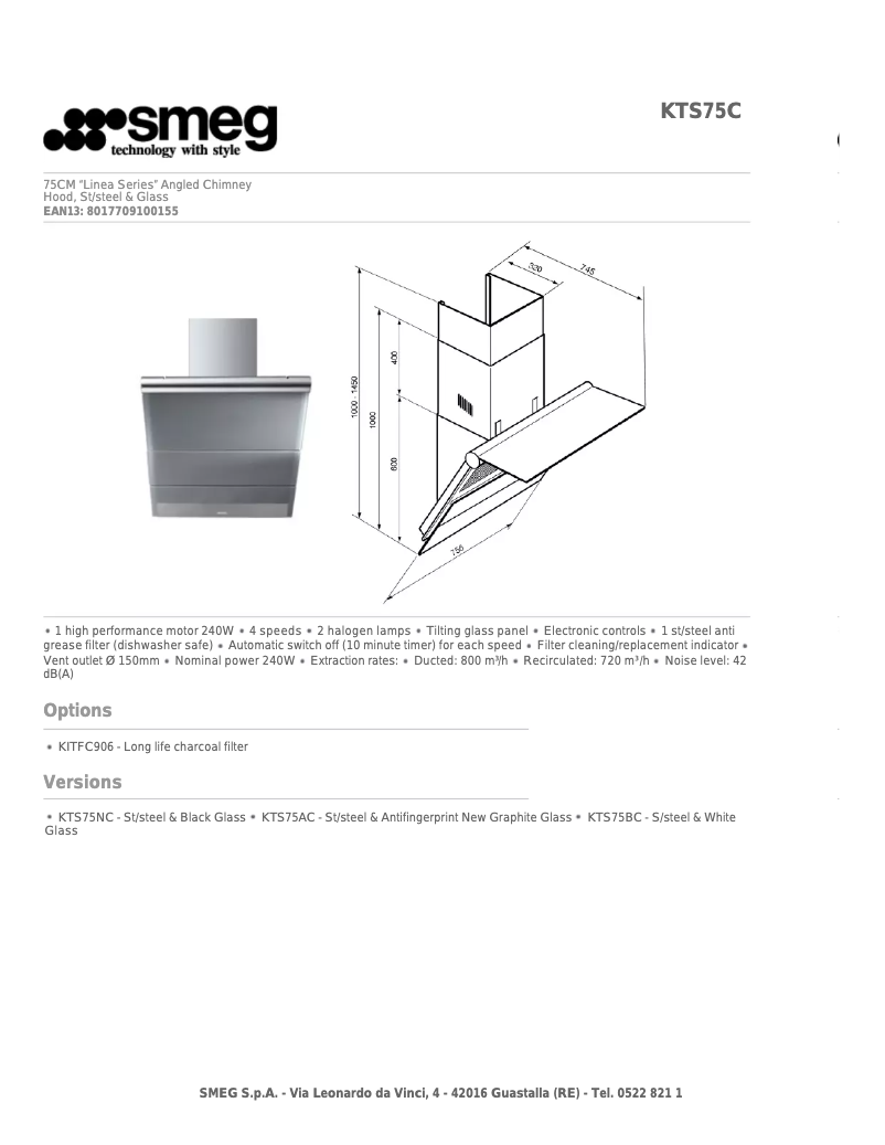 Image de la première page du manuel de l'appareil KTS75C