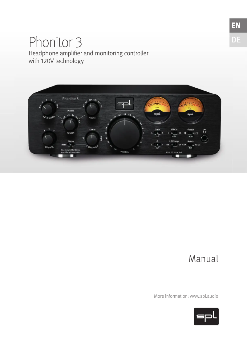 Página 1 del manual Manual de usuario SPL Phonitor 3