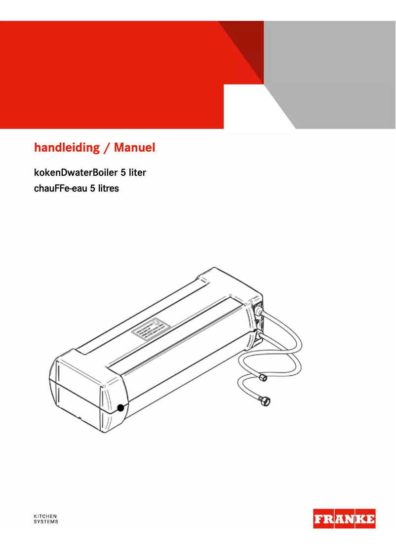 Page 1 de la notice Manuel utilisateur Franke 5 Liter