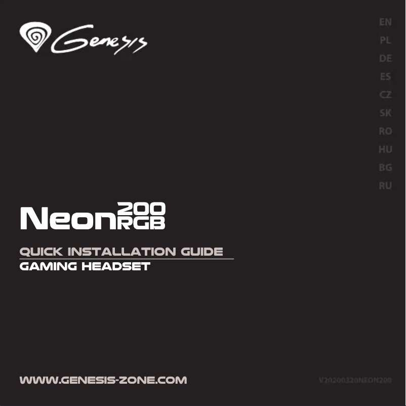 Imagen de la primera página del manual del dispositivo Neon 200 RGB