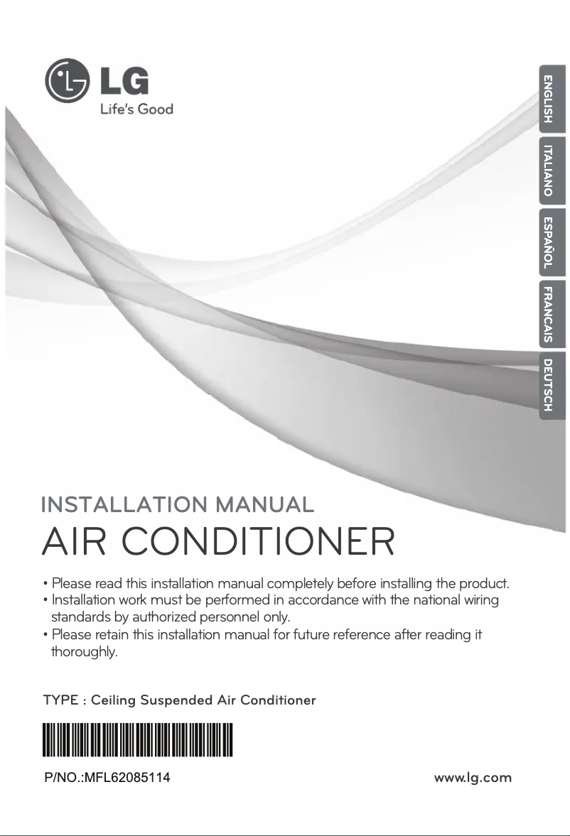 Page 1 de la notice Guide d'installation LG UV48