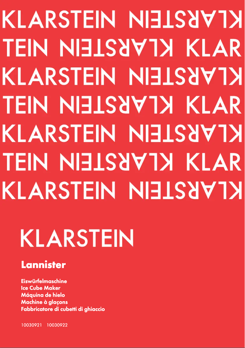 Image de la première page du manuel de l'appareil Lannister 10030922