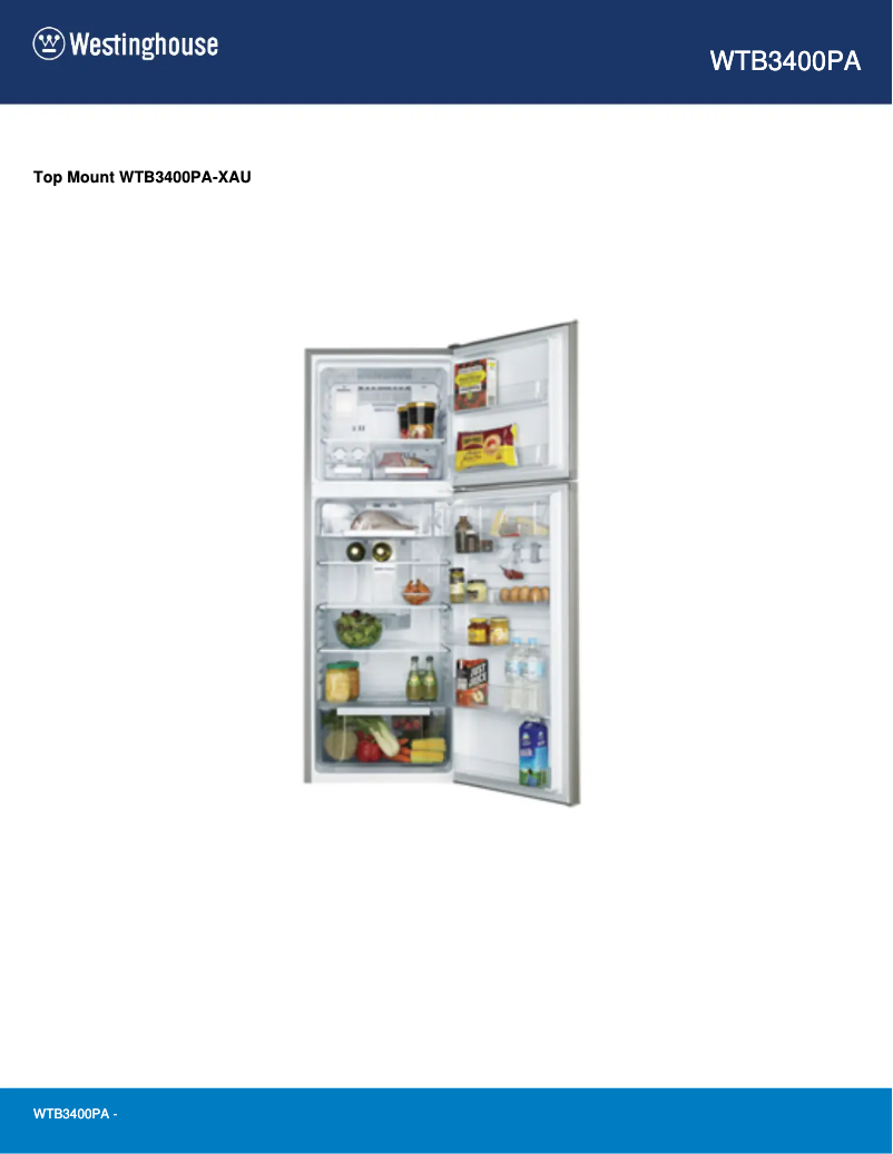 Image de la première page du manuel de l'appareil WTB3400PA