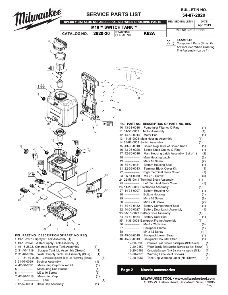 Page n°1 - Manuel utilisateur Milwaukee 49-16-28CS