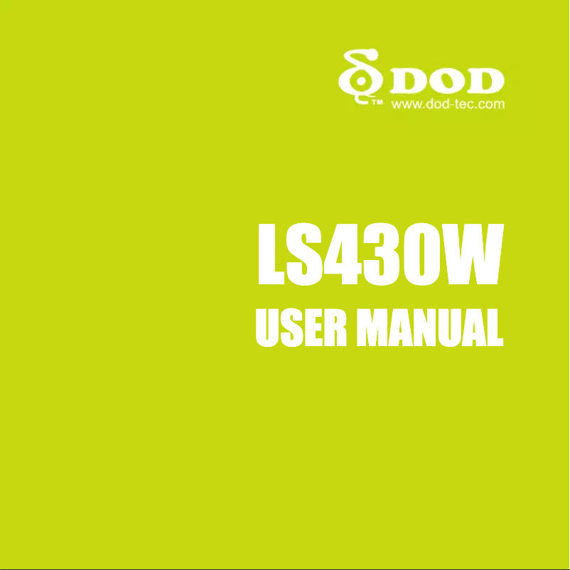 Page n°1 - Manuel utilisateur DOD Tech LS430W