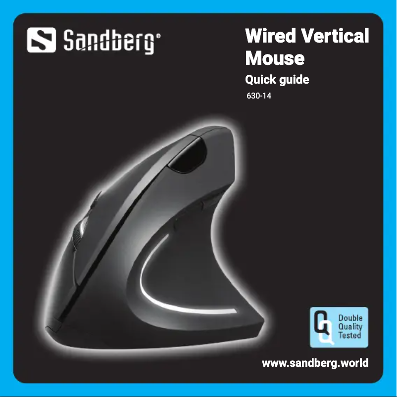 Page 1 de la notice Manuel utilisateur Sandberg Wired Vertical Mouse 630-14