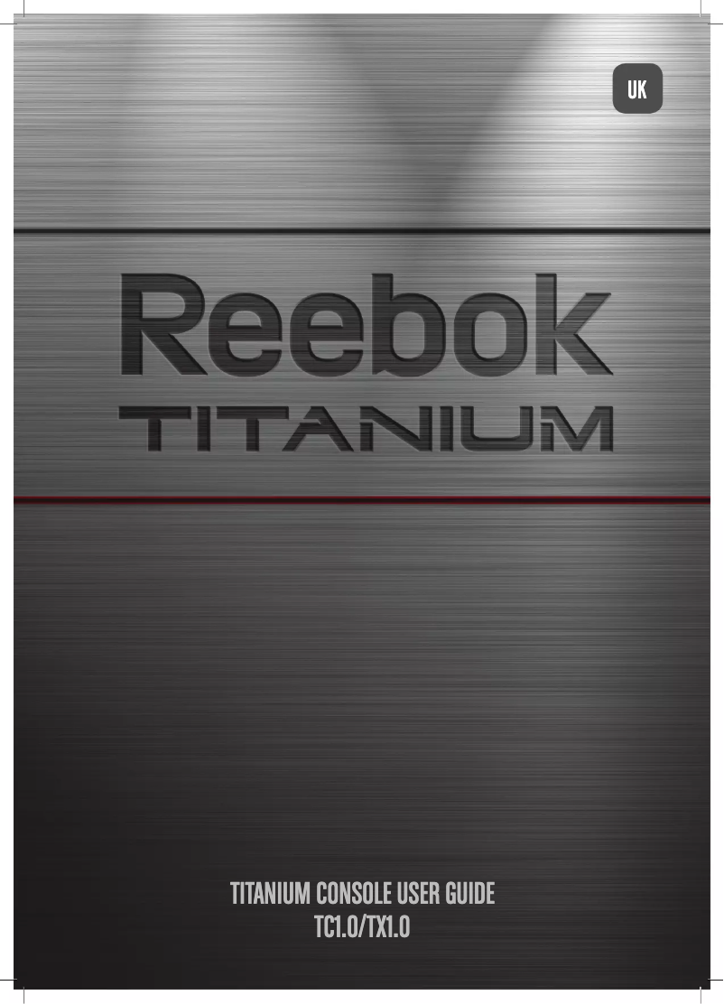 Page n°1 - Manuel utilisateur Reebok TC1.0