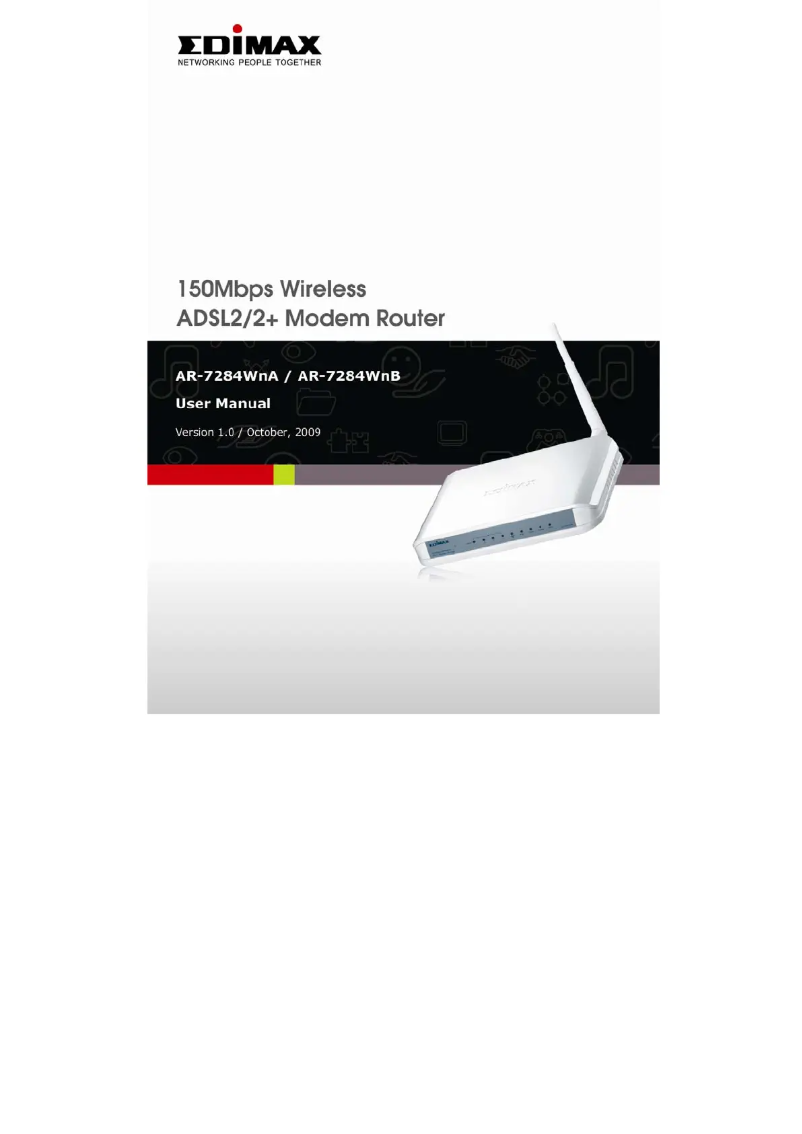 Page 1 de la notice Manuel utilisateur Edimax AR-7284WNB
