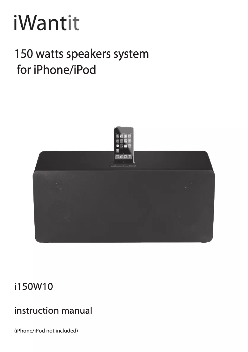 Page 1 de la notice Manuel utilisateur iWantit i150W10 2