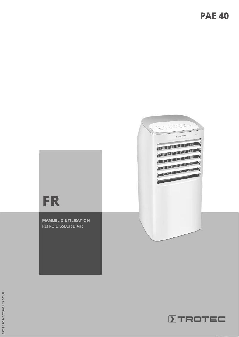 Image de la première page du manuel de l'appareil PAE 40