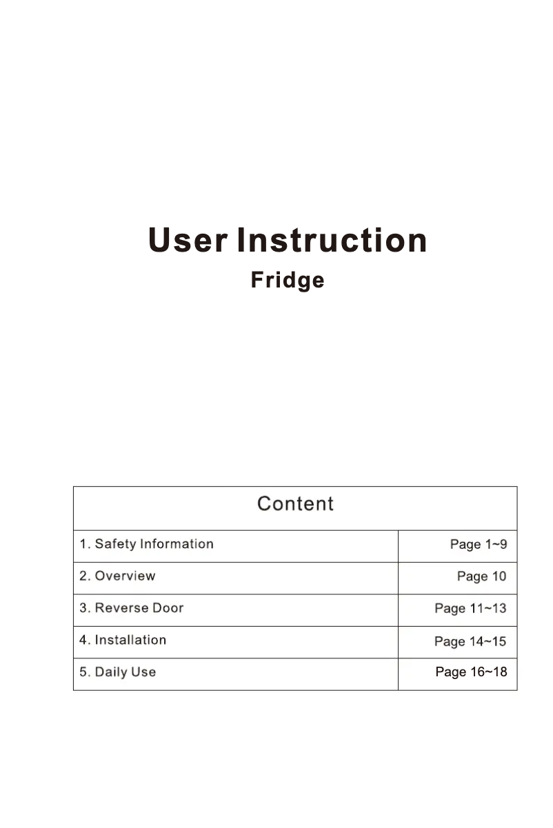 Image de la première page du manuel de l'appareil COHS 38F36W