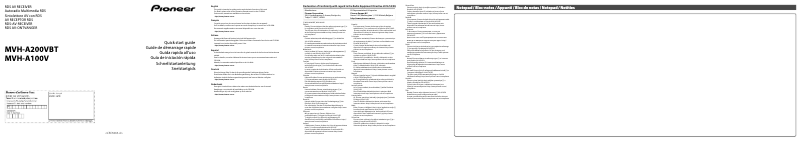 Image de la première page du manuel de l'appareil MVH-A100V