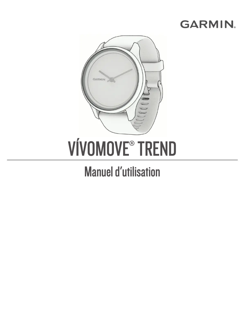 Page n°1 - Manuel utilisateur Garmin Vívomove Trend