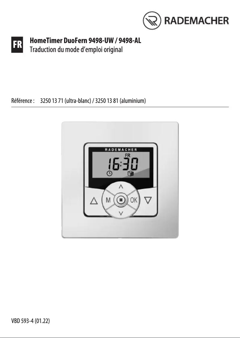 Page 1 de la notice Manuel utilisateur RADEMACHER DuoFern HomeTimer 9498