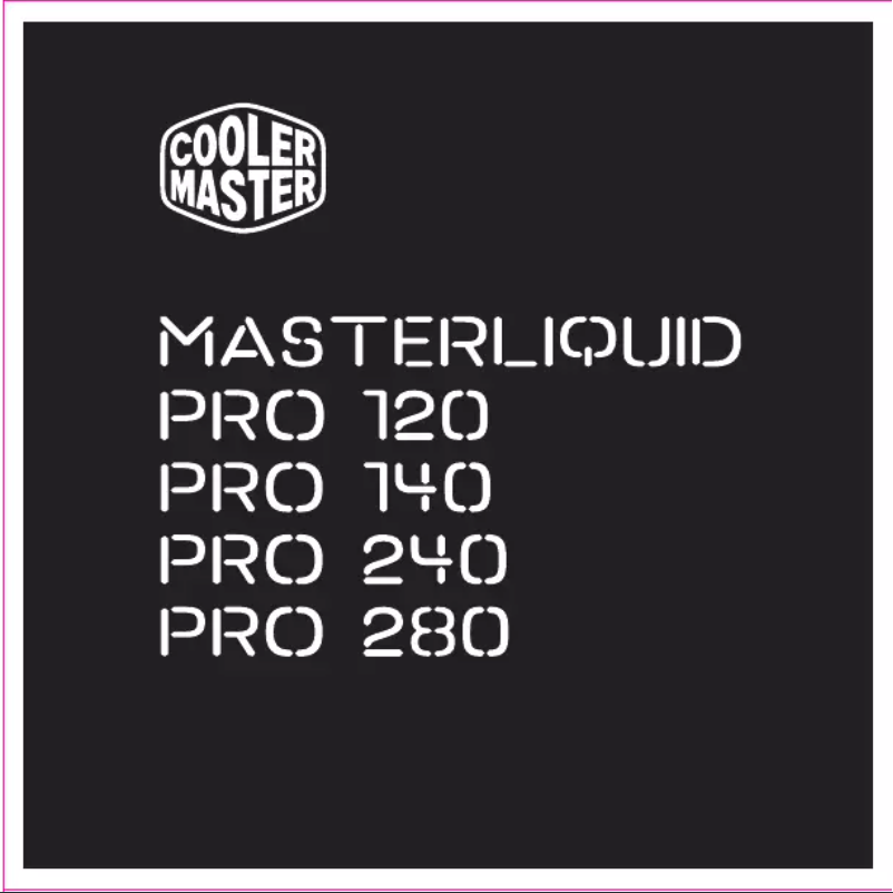 Image de la première page du manuel de l'appareil MasterLiquid Pro 240