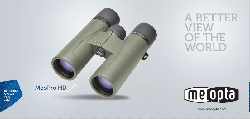 Page n°1 - Manuel utilisateur Meopta MeoPro 8x56 HD