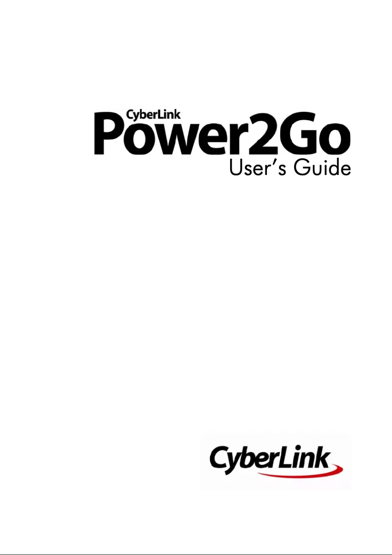 Page 1 de la notice Manuel utilisateur Cyberlink Power2Go 7