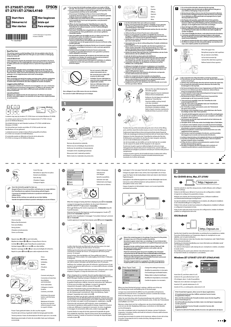 Imagen de la primera página del manual del dispositivo EcoTank ET-2751