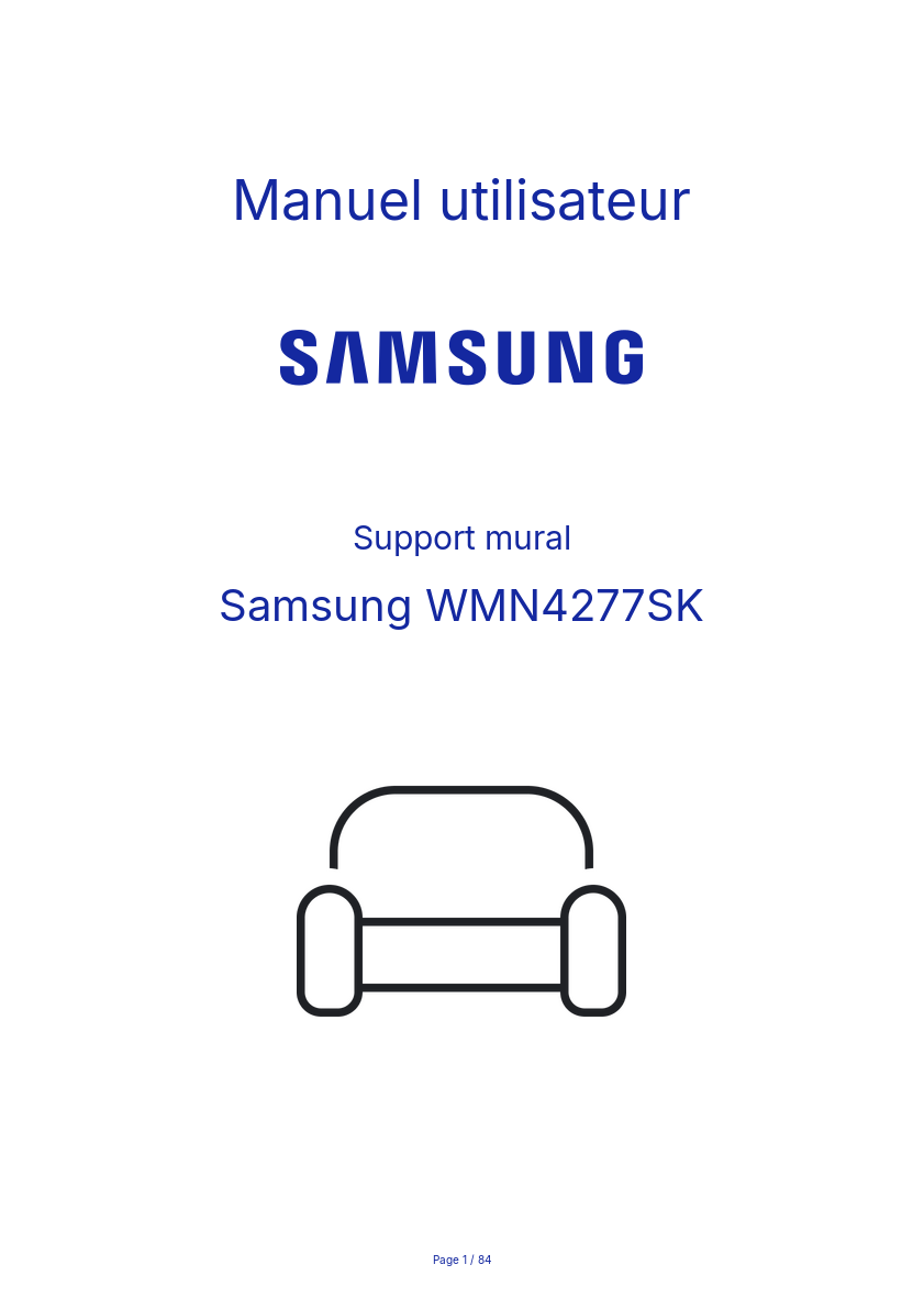 Page n°1 - Manuel utilisateur Samsung WMN4277SK