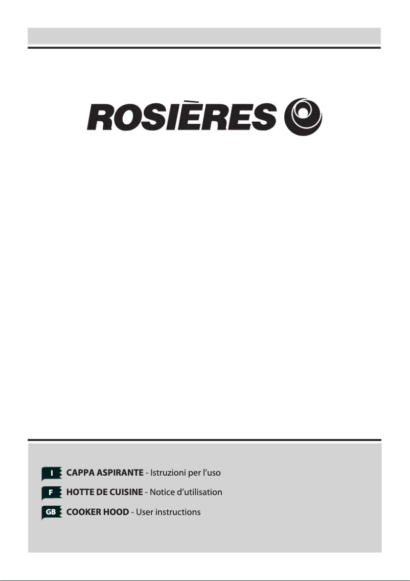 Page n°1 - Mode d'emploi Rosieres RDM 9000 LPN