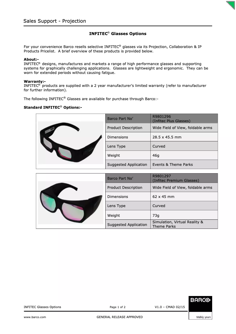 Image de la première page du manuel de l'appareil Infitec Plus