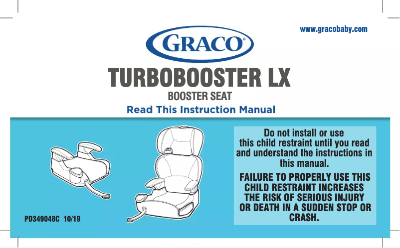 Page 1 de la notice Manuel utilisateur Graco TurboBooster LX