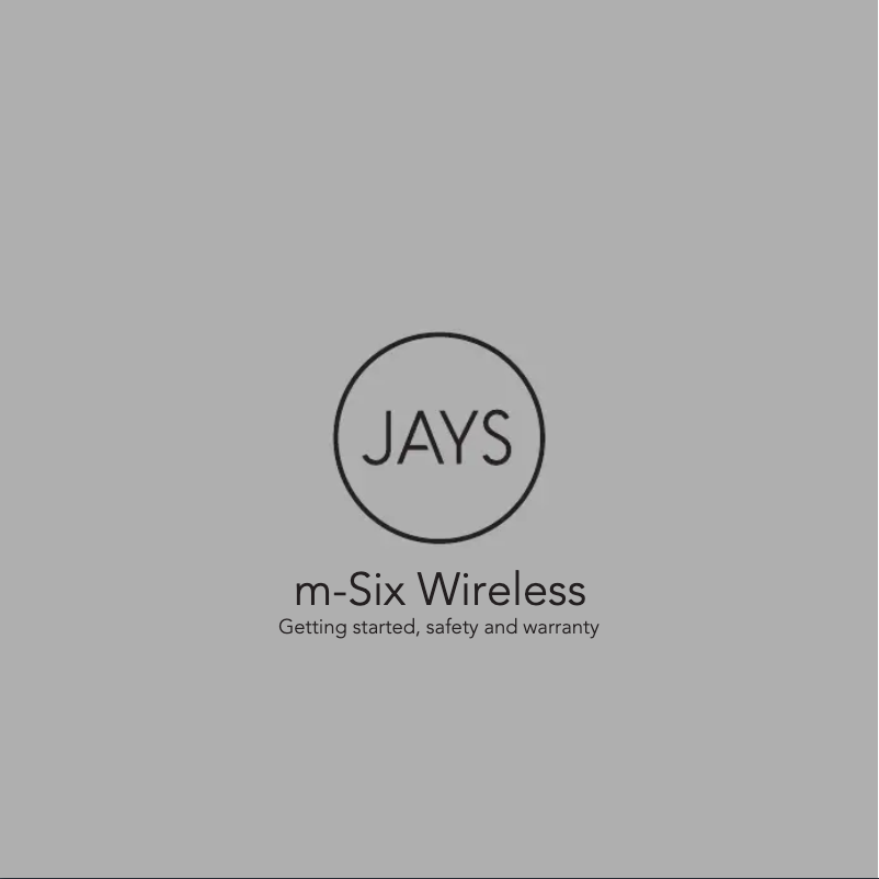 Page 1 de la notice Manuel utilisateur JAYS m-Six Wireless