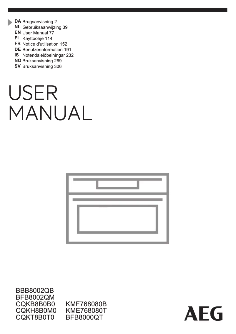 Página 1 del manual Manual de usuario AEG BFB8002QM