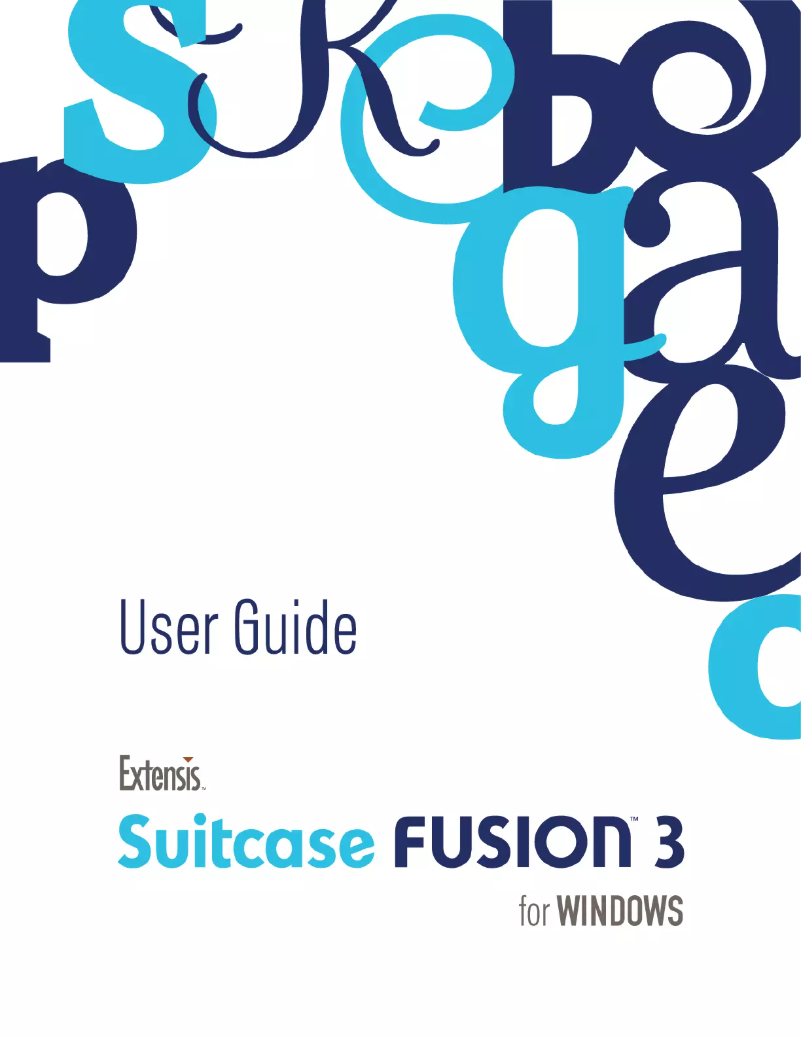 Page n°1 - Manuel utilisateur Extensis Suitcase Fusion 3 upgrade (Mac)
