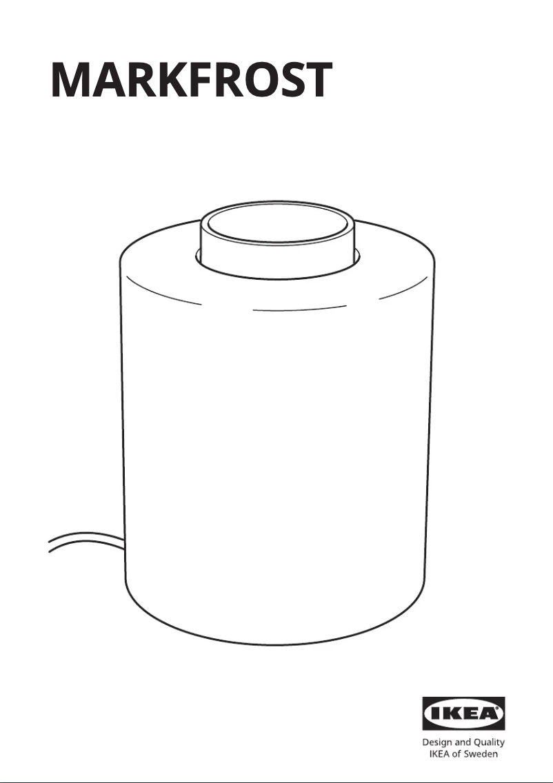 Page 1 de la notice Manuel utilisateur Ikea MOLNART 504.626.73