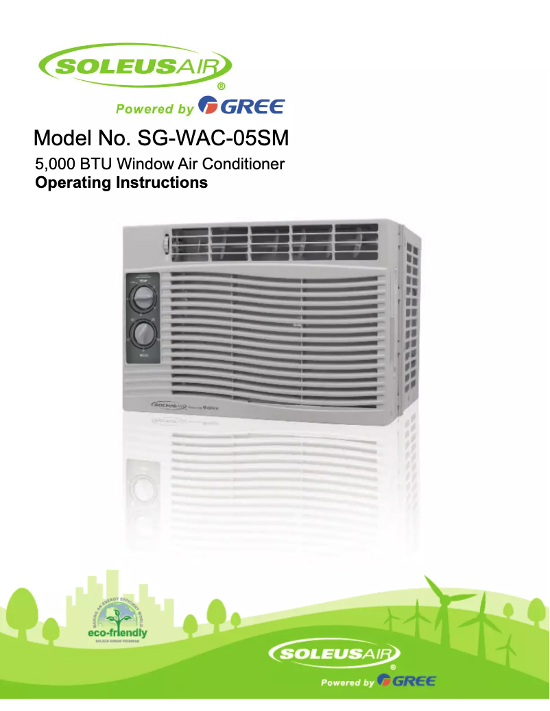 Page n°1 - Manuel utilisateur SoleusAir SG-WAC-05SM