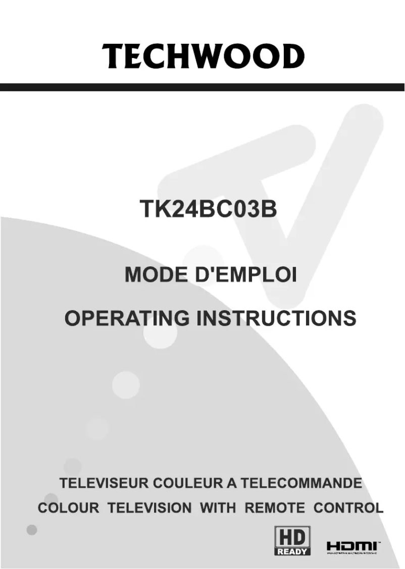 Page n°1 - Manuel utilisateur Techwood TK24BC03B